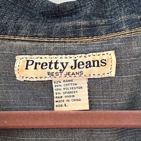 PRETTY JEANS BEST JEANS Boyfriend Jean Jacket, Size: Large(L) - Picture 2 of 8